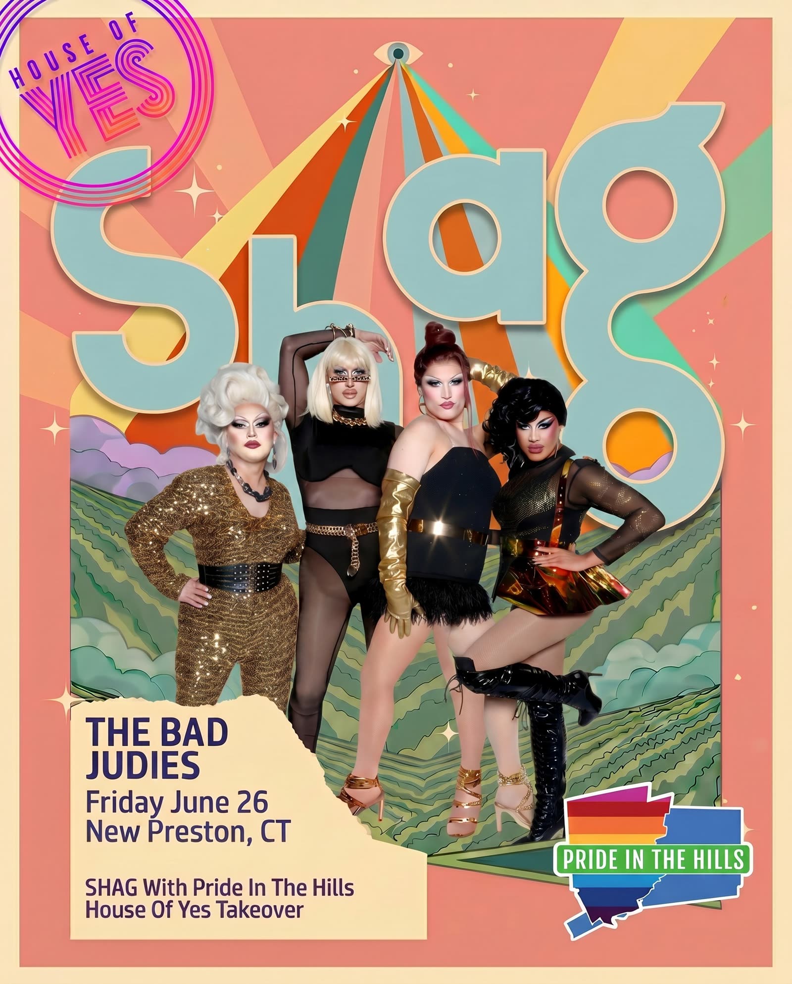 Campaign graphic — The Bad Judies, House of Yes takeover