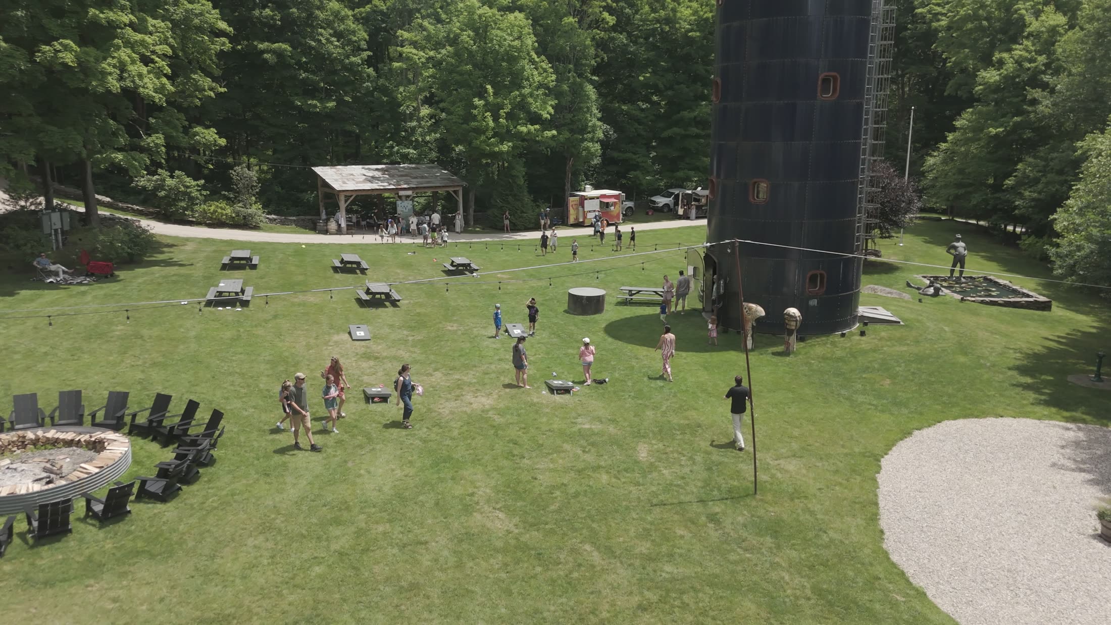 Lawn games on the festival grounds