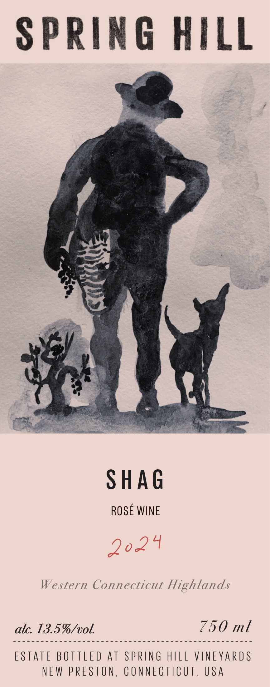 SHAG Rosé label design